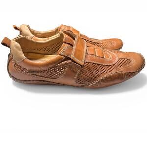 Pikolinos Fuencarral 15A-6207 men's tan leather slip-on driving shoe loafer 8.5